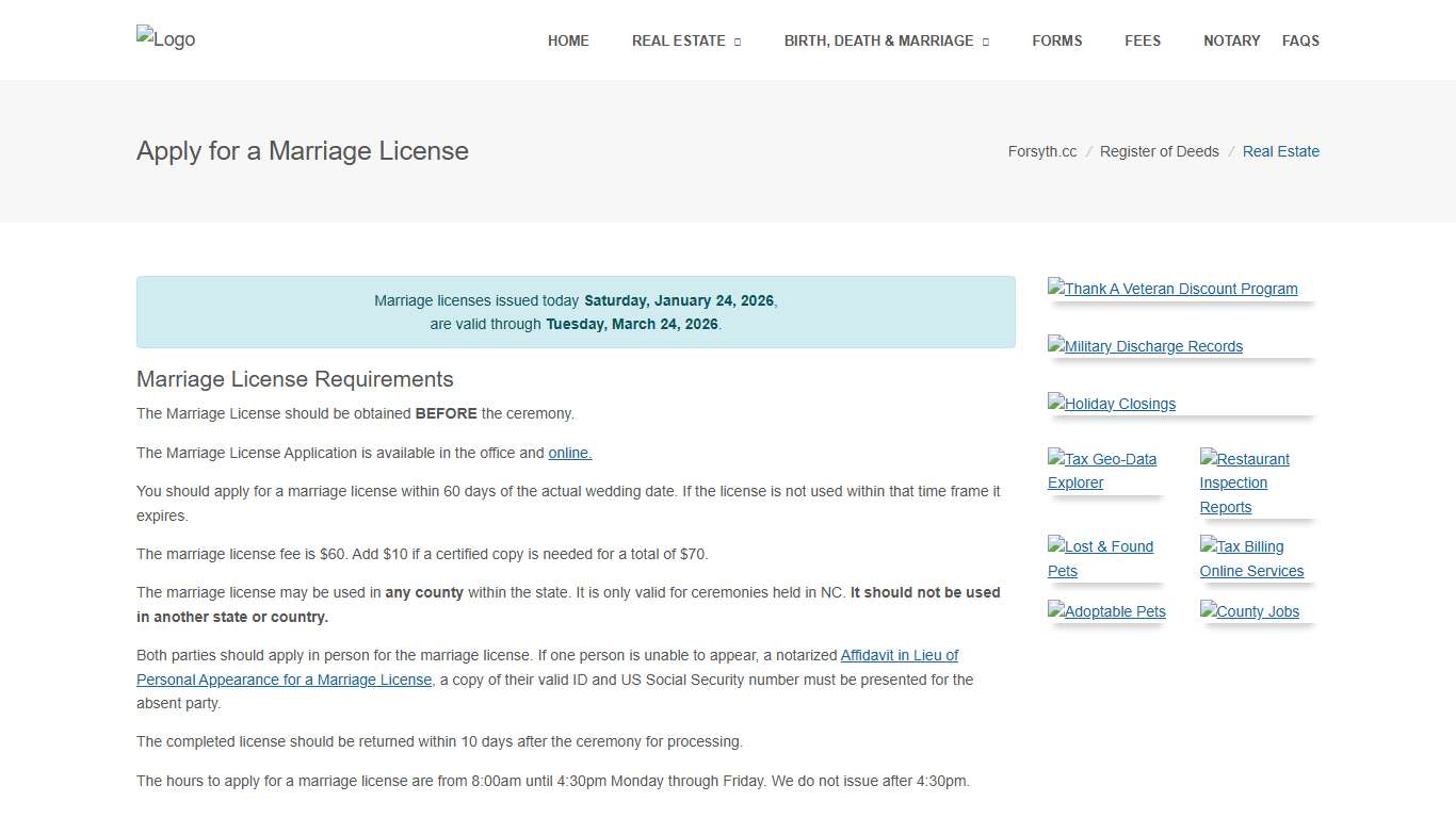 Register of Deeds Forsyth County Government Forsyth County North Carolina